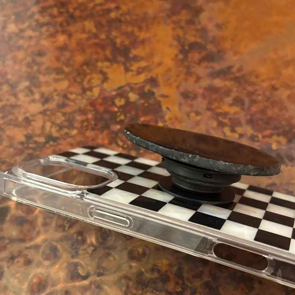 11 pro max Apple Checkered Phone Case with a stone Grip